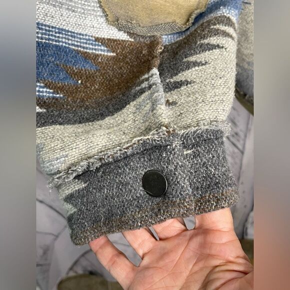 POL Aztec Shacket Coat Jacket Hooded L - Picture 5 of 6